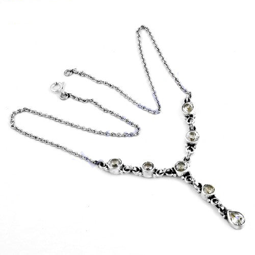 925 Silver Cubic Zirconia Necklace for Women | Daily Wear