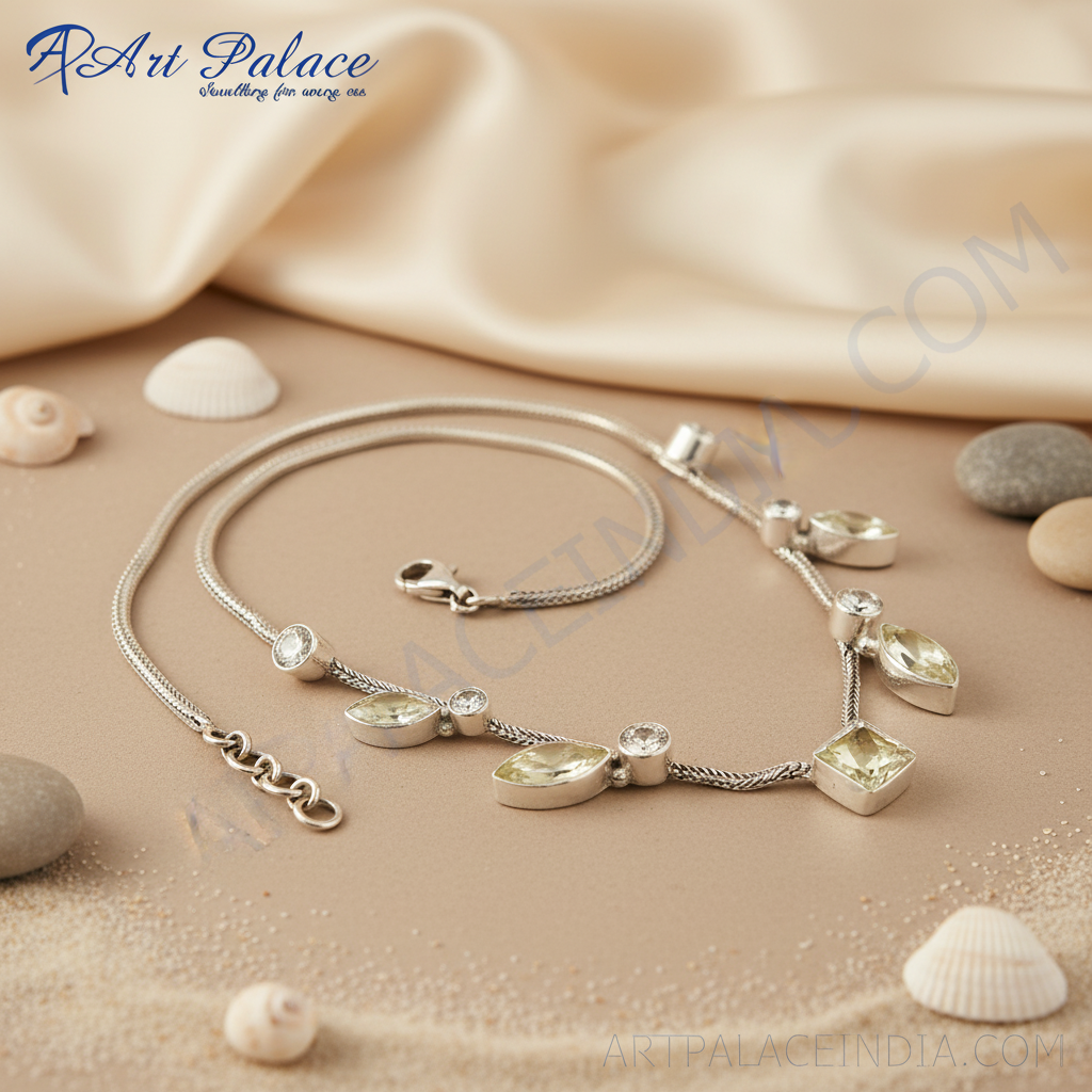 925 Silver Cubic Zirconia Necklace | Women's Fashion Jewelry