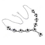 Load image into Gallery viewer, Silver Floral Hand Chain Bracelet for Women | Party Jewelry
