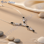 Load image into Gallery viewer, 925 Silver Black Gemstone Necklace for Women | Fashion Jewelry
