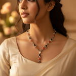 Load image into Gallery viewer, Silver Gemstone Flower Necklace for Women | Fashion Jewelry
