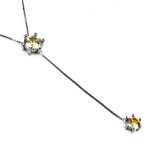 Load image into Gallery viewer, 925 Silver Citrine Y-Necklace for Women | Statement Jewelry
