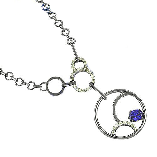 925 Silver Blue Sapphire Necklace | Women's Elegant Jewelry