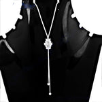 Load image into Gallery viewer, Silver Pendant Necklace with Cubic Zirconia | Women's Jewelry Gift
