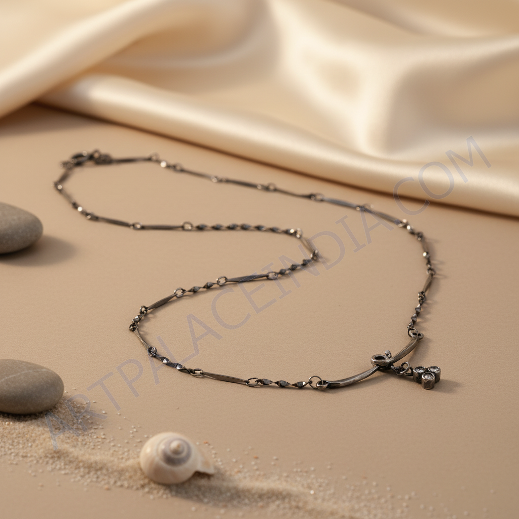 Oxidized Silver Chain Necklace for Women | Fashion Jewelry