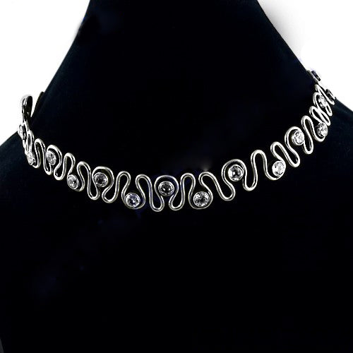 925 Silver Cubic Zirconia Choker Necklace for Women | Gift
