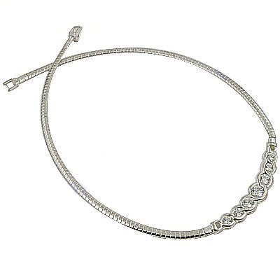 Silver Cubic Zirconia Necklace | Women's Elegant Jewelry