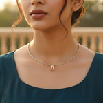 Load image into Gallery viewer, Silver Caged Pendant Necklace for Women | Daily Wear Gift
