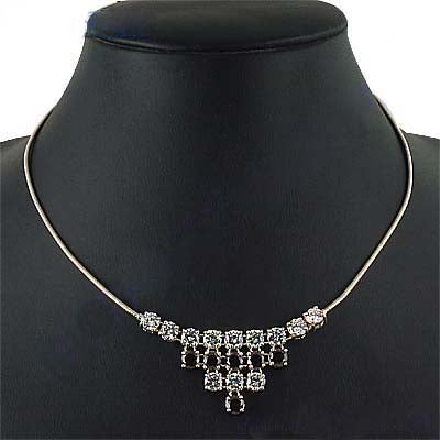 Silver Cubic Zirconia Necklace | Women's Elegant Jewelry