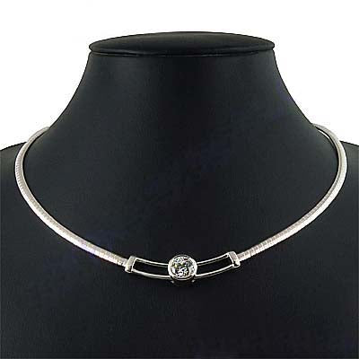 925 Sterling Silver Collar Necklace | Women's Elegant Jewelry