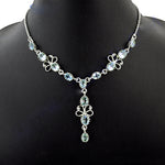 Load image into Gallery viewer, 925 Silver Blue Topaz Necklace for Women | Gemstone Jewelry Gift
