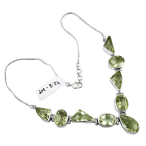 925 Silver Peridot Gemstone Necklace for Women | Gift Jewelry