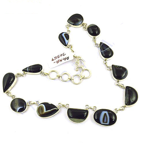 925 Silver Onyx Stone Necklace for Women | Statement Jewelry
