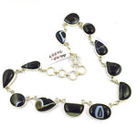 Load image into Gallery viewer, 925 Silver Onyx Stone Necklace for Women | Statement Jewelry
