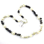 Load image into Gallery viewer, Pearl &amp; Black Stone Necklace for Women | Fashion Jewelry
