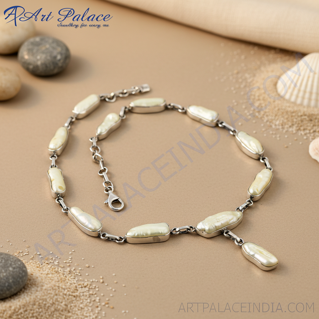 925 Silver Freshwater Pearl Necklace for Women | Elegant Jewelry