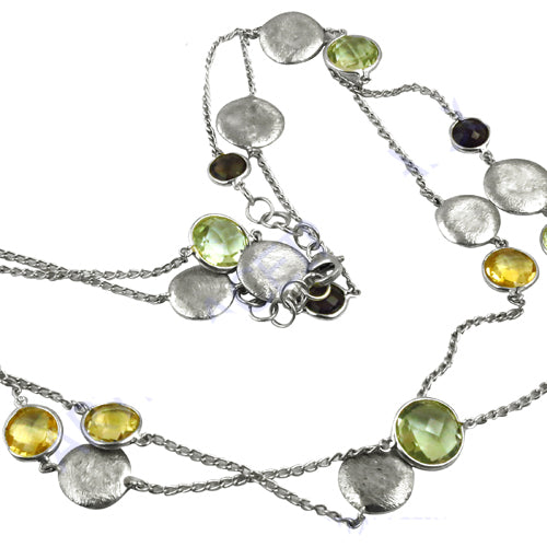 Silver Gemstone Necklace for Women | Daily Wear Jewelry