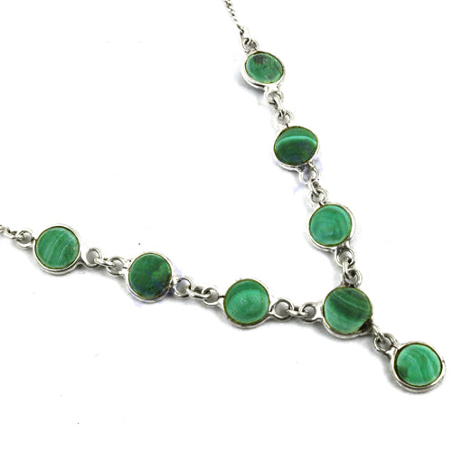 925 Silver Malachite Necklace for Women | Gemstone Jewelry
