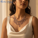 Load image into Gallery viewer, 925 Silver Amethyst Necklace for Women | Teardrop Gemstone Jewelry
