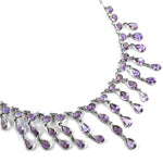 Load image into Gallery viewer, 925 Silver Amethyst Necklace for Women | Teardrop Gemstone Jewelry

