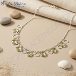Load image into Gallery viewer, 925 Silver Green Gemstone Necklace for Women | Gift Jewelry
