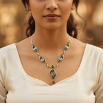 Load image into Gallery viewer, 925 Silver Green Gemstone Necklace for Women | Fashion Jewelry
