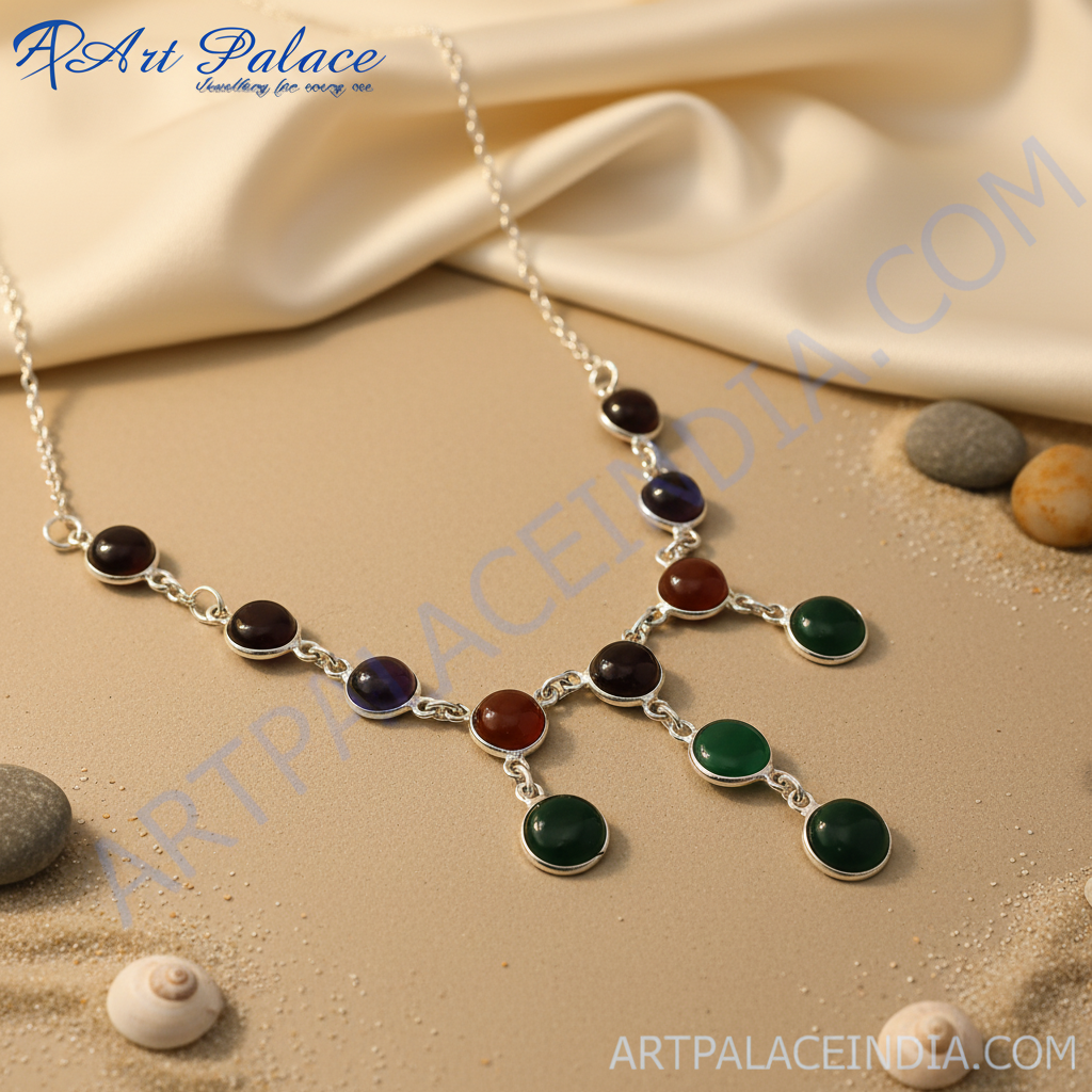 925 Sterling Silver Gemstone Necklace for Women | Gift Jewelry