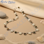 Load image into Gallery viewer, Silver Bezel Set Gemstone Necklace | Women&#39;s Daily Wear Jewelry
