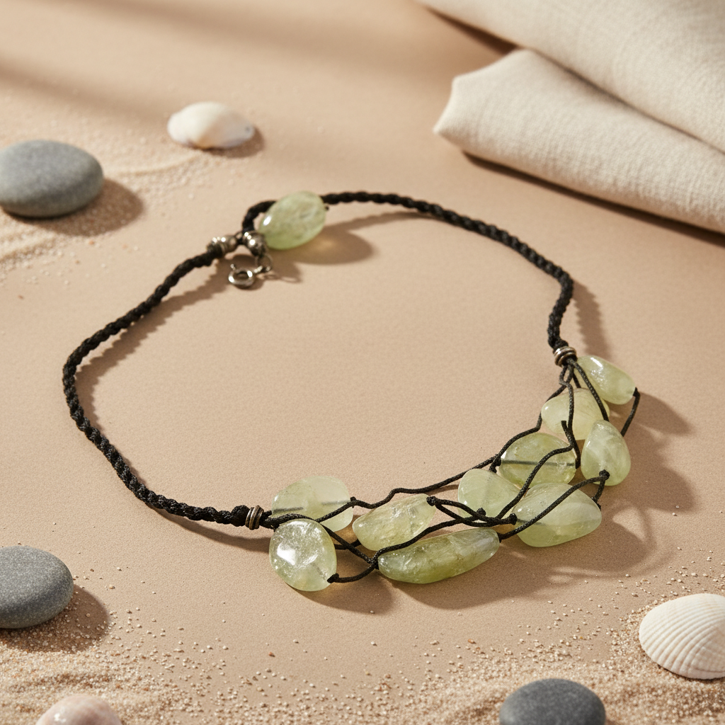 Jade Stone Beaded Necklace | Handmade Jewelry for Women