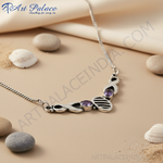Load image into Gallery viewer, 925 Silver Amethyst Necklace for Women | Statement Jewelry
