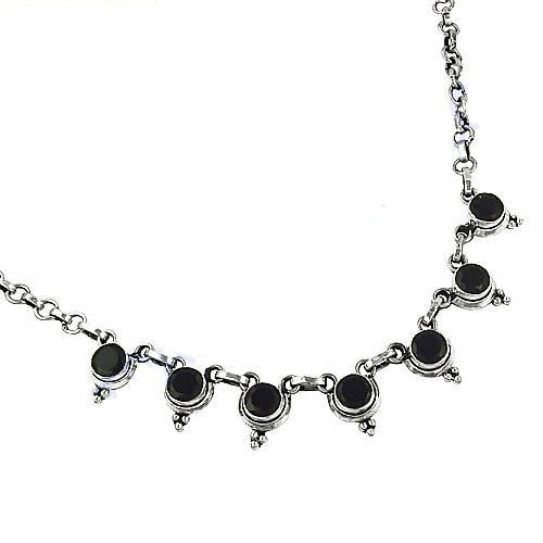 925 silver black onyx necklace for women | gemstone jewelry