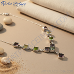 Load image into Gallery viewer, 925 Silver Gemstone Necklace for Women | Daily Wear Jewelry
