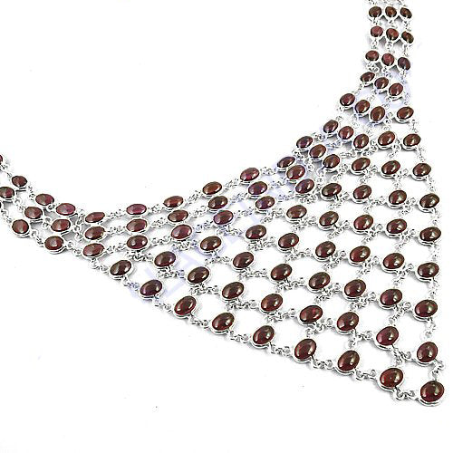 925 Silver Ruby Gemstone Necklace | Statement Jewelry for Women