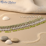 Load image into Gallery viewer, 925 Silver Peridot Necklace for Women | Dangle Choker Necklace
