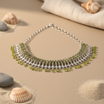 Load image into Gallery viewer, 925 Silver Peridot Necklace for Women | Dangle Choker Necklace
