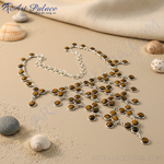 Load image into Gallery viewer, 925 Silver Tiger Eye Necklace for Women | Statement Jewelry
