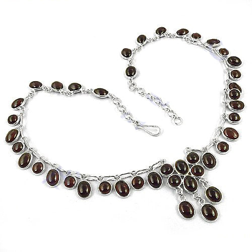 925 Silver Garnet Necklace for Women | Gemstone Jewelry
