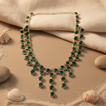 Load image into Gallery viewer, 925 Silver Green Gemstone Necklace for Women | Dangle Jewelry
