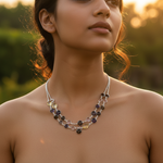 Load image into Gallery viewer, 925 Silver Gemstone Station Necklace for Women | Daily Wear
