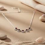 Load image into Gallery viewer, 925 Sterling Silver Garnet Necklace | Gemstone Jewelry for Women
