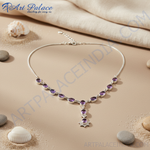 Load image into Gallery viewer, 925 Silver Amethyst Necklace for Women | Gemstone Jewelry Gift
