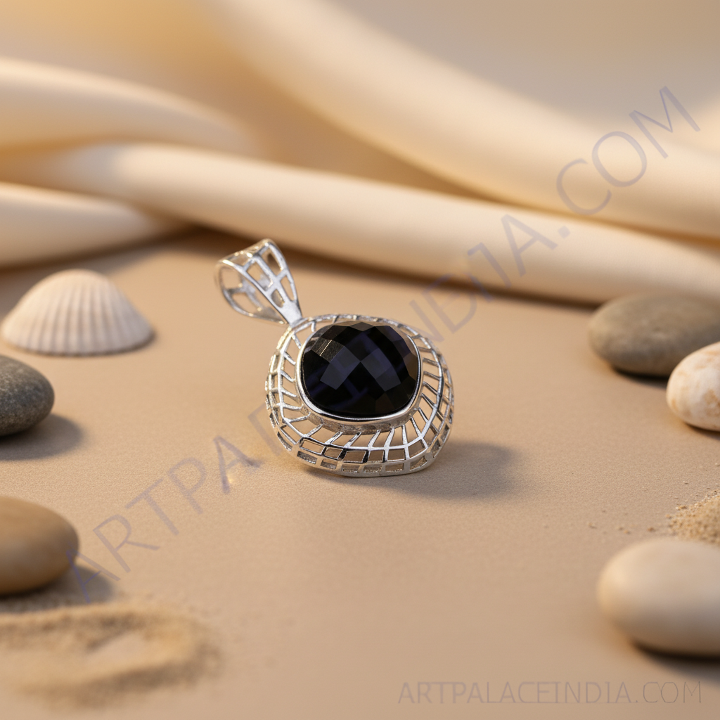 925 Silver Black Onyx Pendant for Women | Gemstone Jewelry