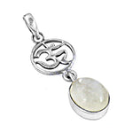 将图像加载到图库查看器中， 925 Silver Om Moonstone Pendant for Women | Spiritual Jewelry

