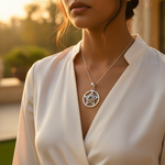 将图像加载到图库查看器中， 925 Silver Pentagram Pendant with Gemstone | Witchcraft Jewelry

