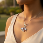 Load image into Gallery viewer, 925 Silver Fish Pendant with Amethyst Stone | Women's Jewelry
