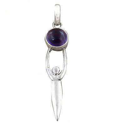 925 silver amethyst pendant for women | goddess jewelry gift