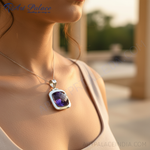 Load image into Gallery viewer, 925 Silver Amethyst Pendant for Women | Gemstone Jewelry
