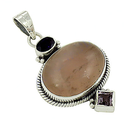 925 silver smoky quartz pendant for women | gemstone jewelry
