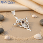 Load image into Gallery viewer, 925 Silver Celtic Knot Garnet Pendant | Women's Gift Jewelry

