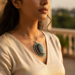 Load image into Gallery viewer, 925 Silver Labradorite Pendant | Oval Stone | Women&#39;s Jewelry
